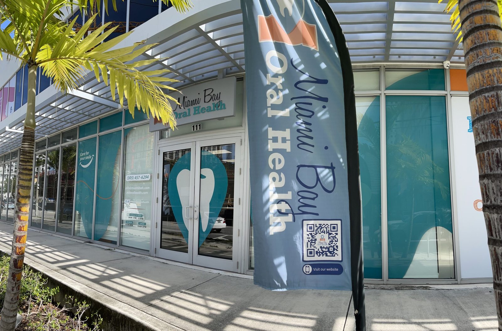 Miami Bay Oral Health clinic facade in downtown Miami